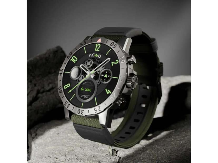ACwO FwIT Biz Smartwatches, AMOLED DISPLAY Smartwatch, AI Assistant Support, Functional Crown, 100+ Sports Mode, Bluetooth Calling, Health Monitoring