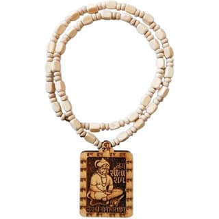 Bageshwar Dham Tulsi Mala Hanuman Jiwood Locket 100% Original Beads Wood Chain Beads Wood Necklace view 2