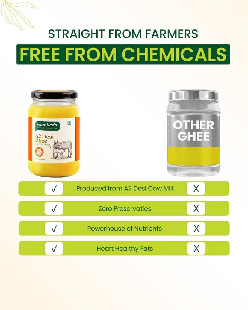 Farmveda A2 Desi Cow Ghee - 500ml view 3