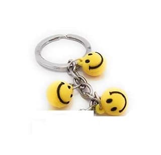 Cute Smiley Face Keychain for Backpacks, Keys and More