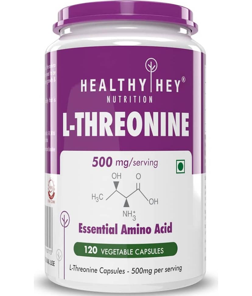 HEALTHYHEY NUTRITION L-Threonine Essential Amino Acid 120 Veg Capsules Capsule 500 mg