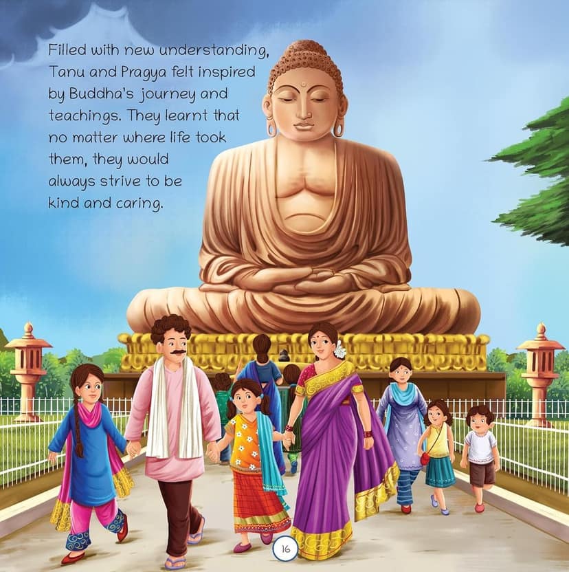Oswaal Lil Legends Gautam Buddha Story Book for Kids | Inspiring Life Stories with Moral Lessons & Beautiful Illustrations | Easy Language for Ages 5–10 hard cover – 16 May 2025 view 2