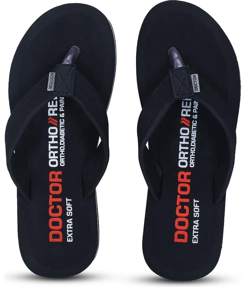 DOCTOR EXTRA SOFT - Black Women's Thong Flip Flop
