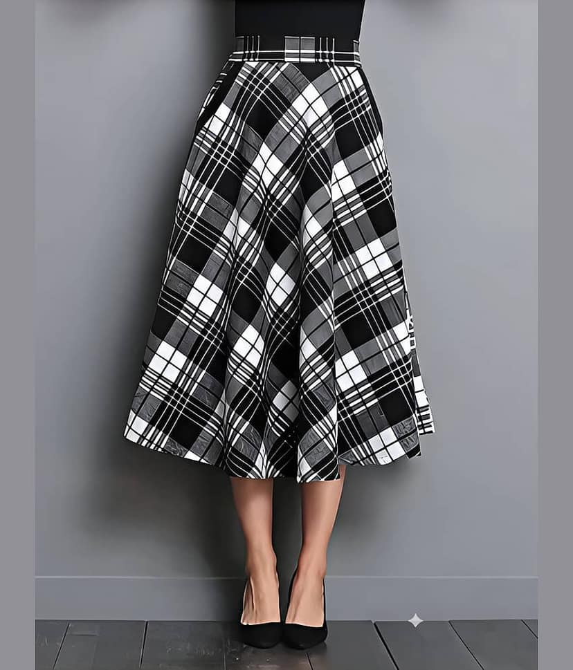 ZELZIS Maroon Cotton Women's Flared Skirt ( Pack of 1 )