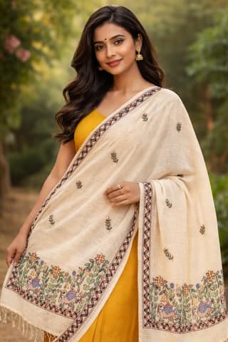 Madhubani Cotton Dupatta