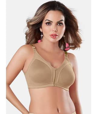 Sonari Cotton Non Padded Women's Minimizer Bra ( Grey Melange ) noodlegrey