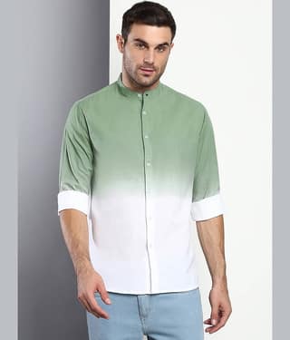 Dennis Lingo - Green Cotton Blend Slim Fit Men's Casual Shirt ( Pack of 1 )
