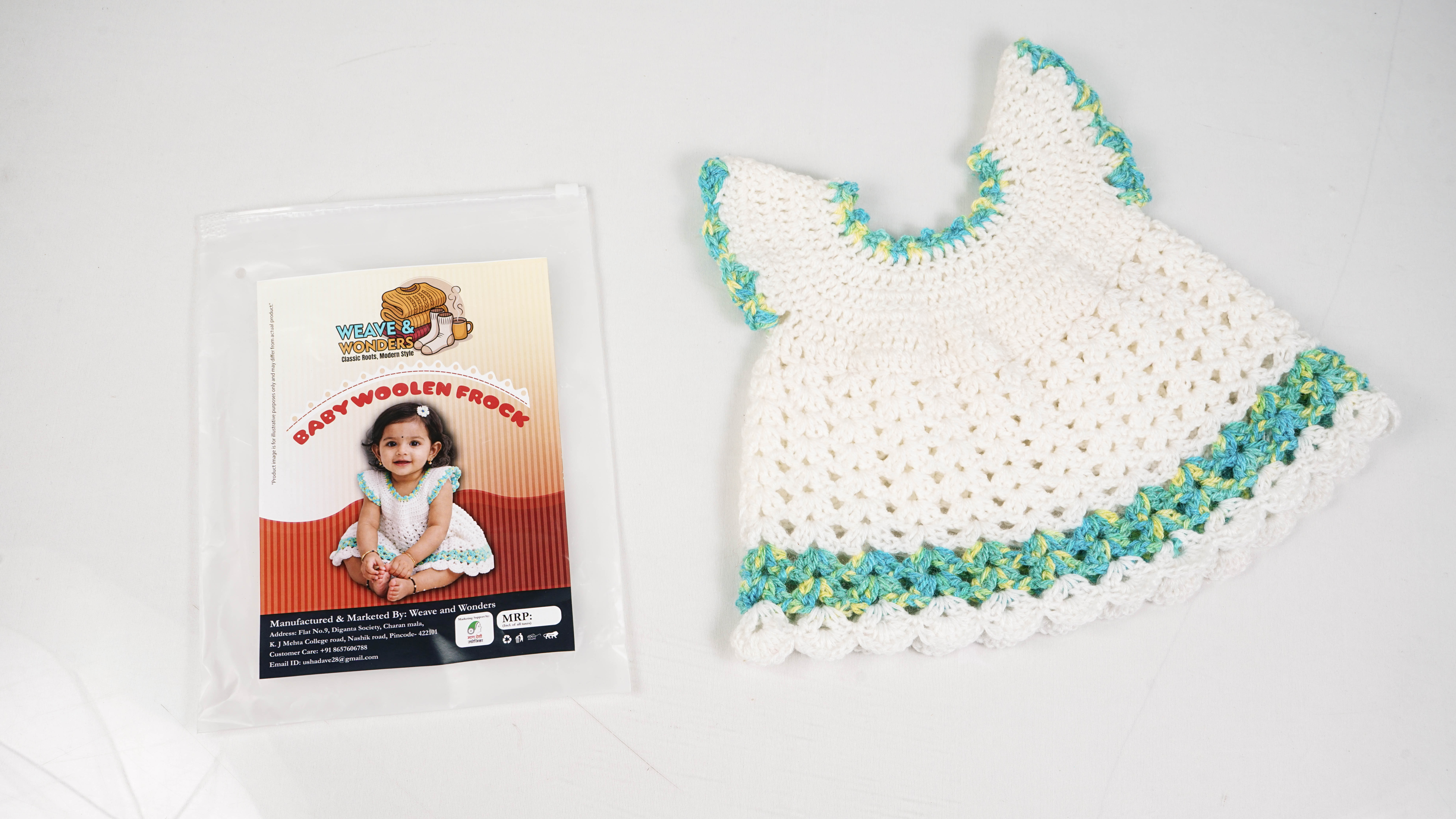 Handcrafted Baby Woolen Frock | Soft & Warm Winter Dress for Girls
