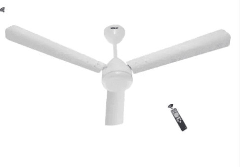 AIRELEC Gloria Stylo 28W with Remote Pearl White 5 Star 1200 mm 3 Blade Ceiling Fan (BLDC Motor with Remote | PEARL WHITE | Pack of 1)