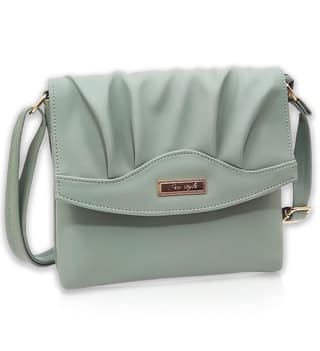 Magnifique Women's Hand/Sling/Side Bag/purse Polyurethane Western (Green)