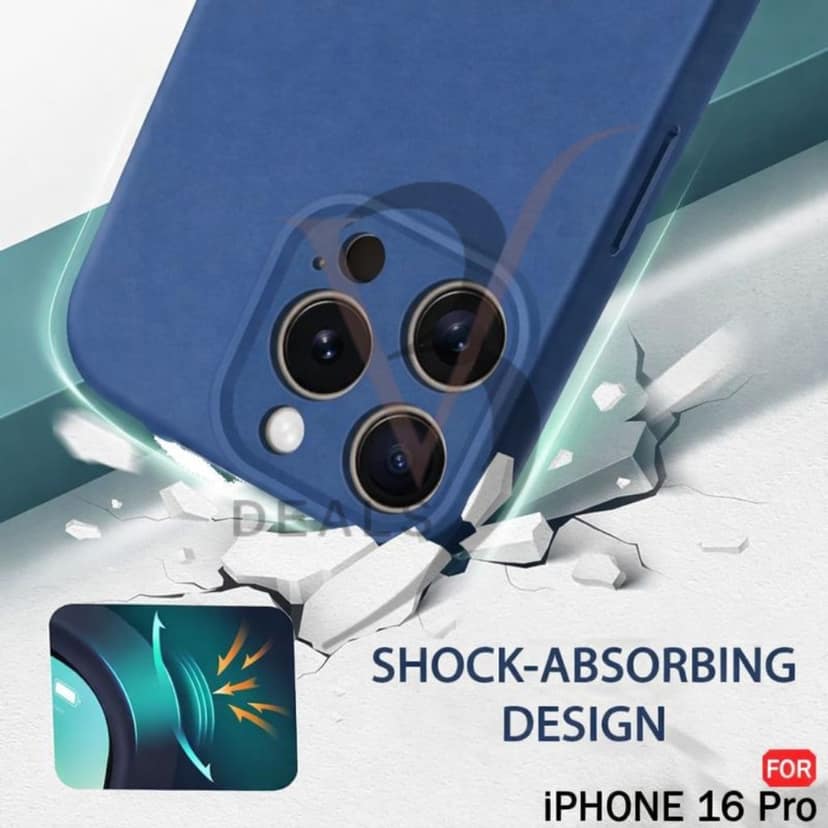 V3Deals Liquid Silicone Case Compatible for iPhone 16 Pro, Soft Microfiber Lining, Soft Protection, 6.3 Inch, Camera Bump Protection | Shockproof Slim Matte Back Cover Thickness view 6