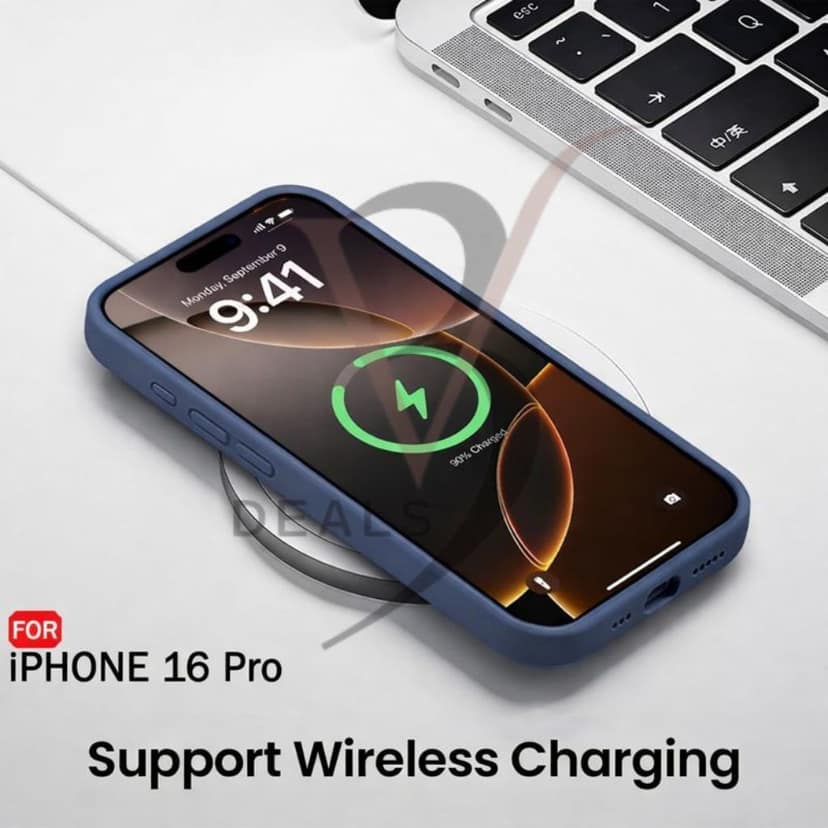 V3Deals Liquid Silicone Case Compatible for iPhone 16 Pro, Soft Microfiber Lining, Soft Protection, 6.3 Inch, Camera Bump Protection | Shockproof Slim Matte Back Cover Thickness view 8