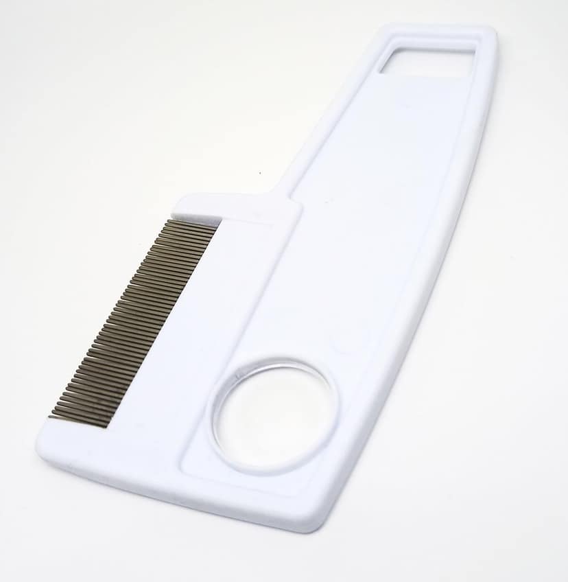 Q D Handle Magnify Steel Teeth Lice Nit Eggs Remover comb Kangi Remove Dendruff Dust Louse flea Suitable for All Hair Type Kids Babies Boys Girls Teens Men Women Pets Dogs Multiupurpose view 5