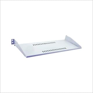 1U 19 Inch Universal Rack Mount Half Tray | Vented Cantilever Shelf for Half-Rack Equipment | Supports Non-Rack & Half-Rack Width Devices | Plastic and Metal Construction | Network Cabinet Accessory