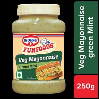 Dr. Oetker Funfoods Veg Mayonnaise Green Mint, 250 G Pet