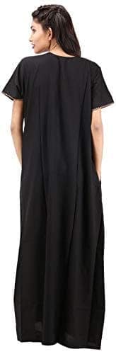 VALENCIA SLEEPWEAR Plain Patty Embroidery Gown Maxi Nightwear Nighty Lizzy Bizzy Soft Fabric view 3