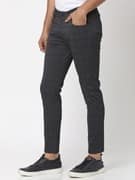Mufti Stretch Cotton Jeans Ankle Length Charcoal Chinos view 2