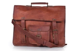 JITENDRA CHITARA; Leather Laptop Bag, Men's 11Inches Messenger Briefcase Business Satchel Computer Handbag Shoulder Bag Fits 15. Inch Laptop, Computer,