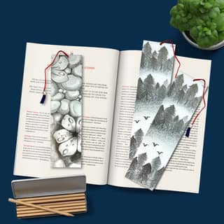 Pencil Shading on Book Marks Diy Kit by Penkraft