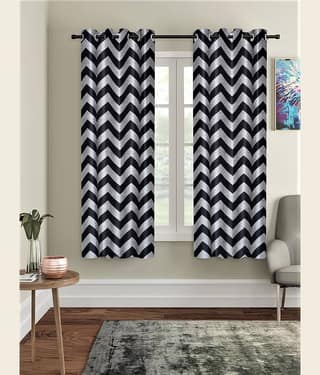 Home Sizzler - Multicolor Pack of 2 Polyester Door Curtain (4 ft X 5 ft)