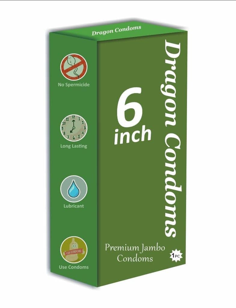 Dragon Condome For Men 6-inch Durable Size Skin-Friendly Silicone Comfortable Fit – Single Piece | Ultra Soft | Long Lasted | Extra size Carzen