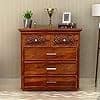 SAHIRAM CHOUDHARY ; Wooden Sideboard Cabinet | Chest Drawer | Chest of Drawers for Living Room | Dresser 5 Drawer Cabinet Kitchen Cabinet | Free Standing Movable Tv Unit Side Board Table in Honey Finish