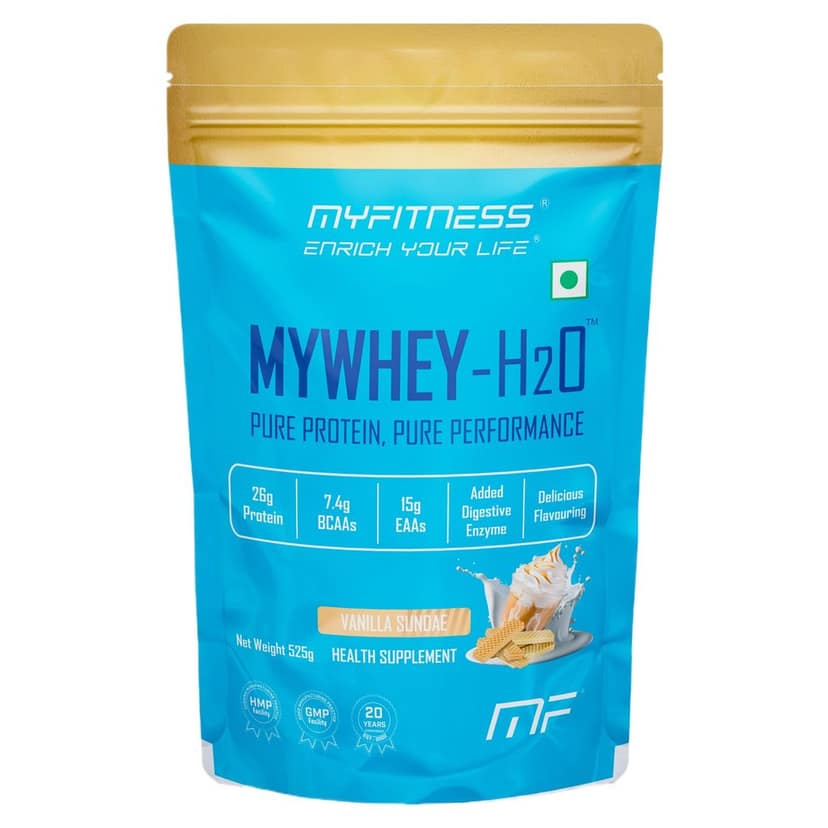 Myfitness Mywhey H2O | 26g Protein Per Serving | 7.4g BCAAs | 15g EAAs | Added Digestive Enzymes |