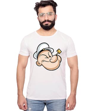 Nityanand Enterprises White Cotton Blend T-Shirt