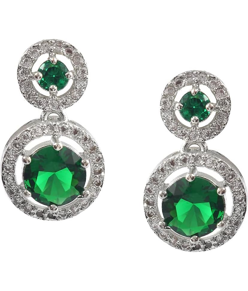 Jewar Mandi - Pink Drop Earrings ( Pack of 1 )