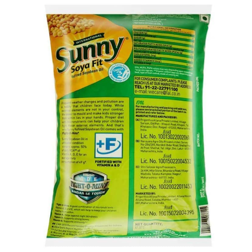 Sunny Soya Fit Refined Soyabean Oil 1 Ltr view 2