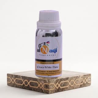 alNaqi Croco White Pure 100g - Premium Artisanal Men's Perfume, Long-Lasting Grapefruit & Rosemary Blend, Crisp White Floral Aroma with Clean Suede for Daily Polished Style