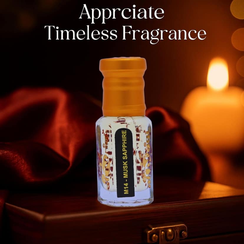 alNaqi Musk-Sapphire 12ml - Luxury White Musk Oil, Alcohol Free, safi-Scent, Original Arabian Attar, Long Lasting Clean Fragrance view 3