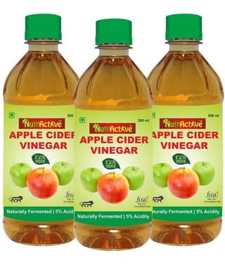 NutrActive Filtered Apple Cider Vinegar 1500 ml Unflavoured Pack of 3
