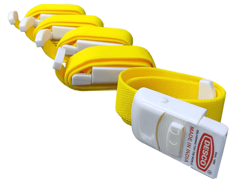 DESCO Tourniquet Band for Blood Collection Rubber with Plastic Buckle (Pack of 5)
