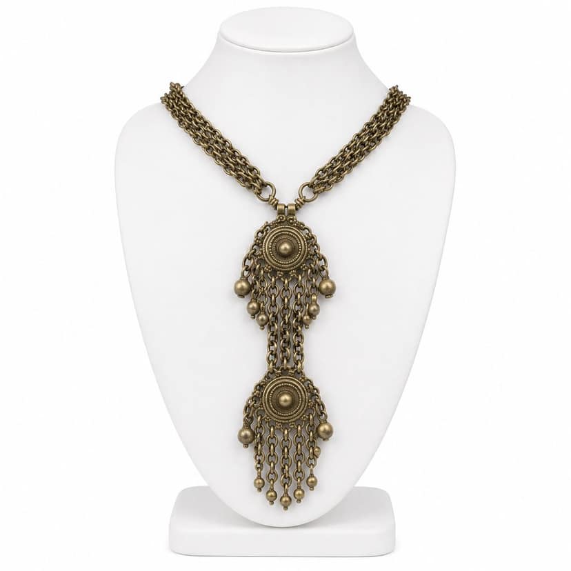 Tribes India Handcrafted White Metal Sankli Haar/Necklace for Women view 2