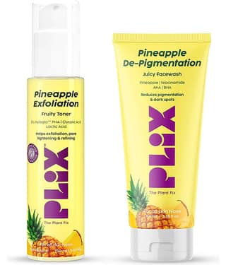 The Plant Fix Plix Pineapple Clarifying Combo with Exfoliation Toner & Depigmentation Face Wash (2 Items in the set)