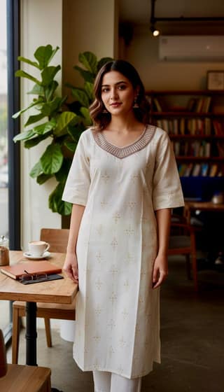 Glamvila Dessigner Art Silk Kurti
