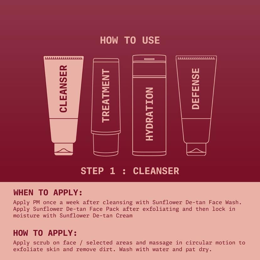 Ningen Sunflower De-Tan Scrub with Walnut Granules | Sunflower De-Tan Formula view 5