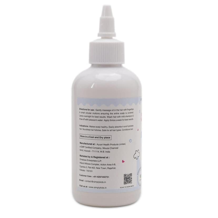 Simply Kids Hair Oil for 4-12 Years | pH Balanced, Efficacy Proven | Strengthens, Hydrates & Protects | Natural Vitamins & Minerals | Clinically Tested | Safe for All Hair Types | 175ml view 2