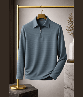 RodZen Men Polyester Regular Fit Striped Polo T Shirt ( Charcoal Grey )