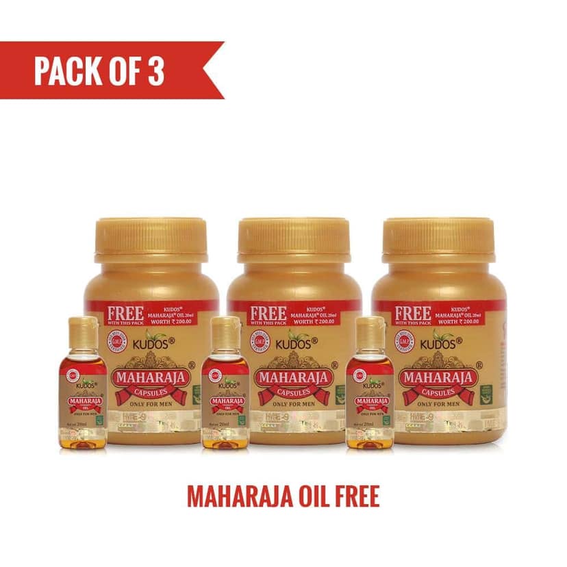 Kudos Maharaja Caps| Male Wellness Capsules | (Pack Of 3)