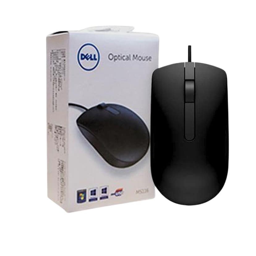 Dell Computer Mouse | MS116 | Wired Optical Mouse | 1000DPI | LED Tracking | Scrolling Wheel | Plug and Play view 3