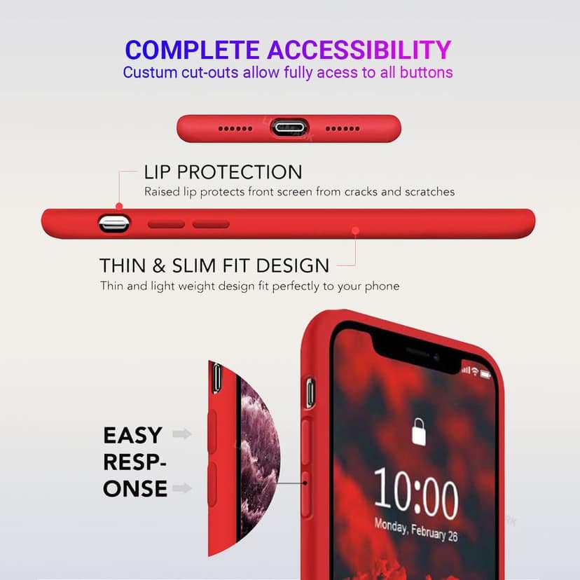 LIRAMARK Liquid Silicone Soft Back Cover Case for Apple iPhone 11 view 3