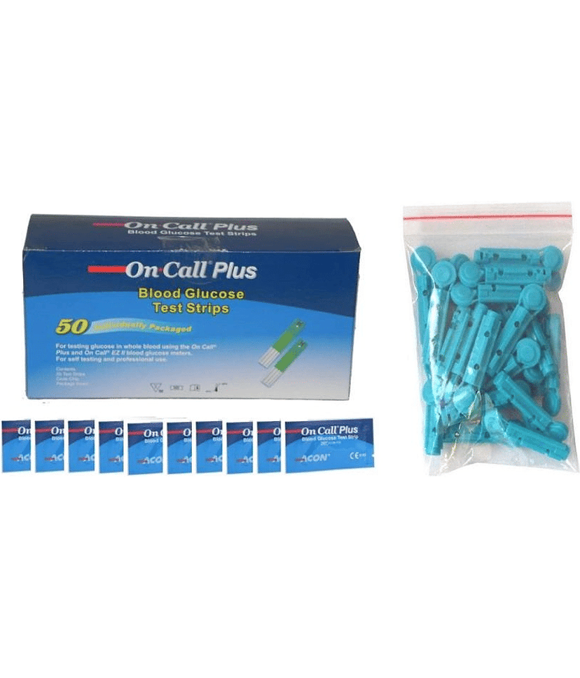 On Call Plus Individually Packed 50 Strips+50 Lancets