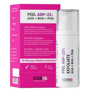 Cos-IQ 15% AHA 2% BHA 5% PHA Peeling Solution for Glowing Skin, 30ml Cos-IQ 15% AHA 2% BHA 5% PHA Peeling Solution for Glowing Skin, 30ml - ABP 22% / 30 ml (Pack of 2)