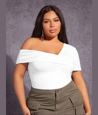 kotty Women's Cotton Blend Regular Top ( White )