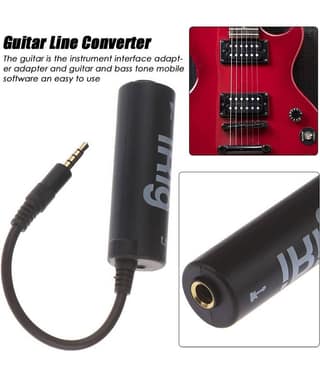 iRig Guitar Interface Adapter for Mobile, Multimedia Ampli Tube Guitar Interface Adaptor – 3.5mm Jack Mic and Headphone Support for iPhone, iPad, Smartphones, Audio Recording Note: Not Suitable for Android Users