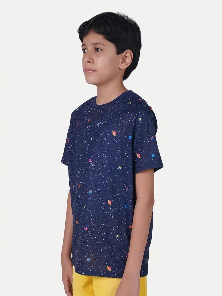 Boys Navy AOP Tshirt view 2