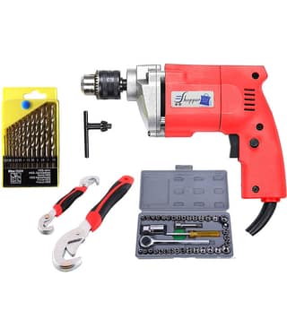 Shopper52 - Drill Machine Combo 350W 10mm Corded Drill Kit