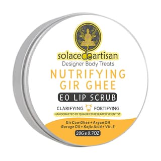 SolaceDeArtisan Nutrifying Gir Ghee Clarifying & Fortifying EO Lip Scrub, 20 gm